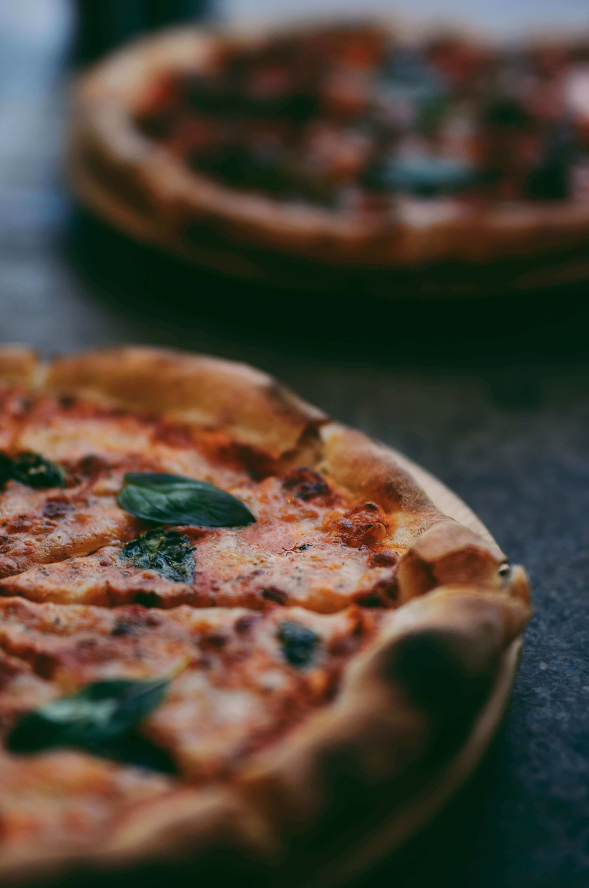 Close-up of pizza from Paulie Gee's near 1 Kent Boutique Condo in Greenpoint