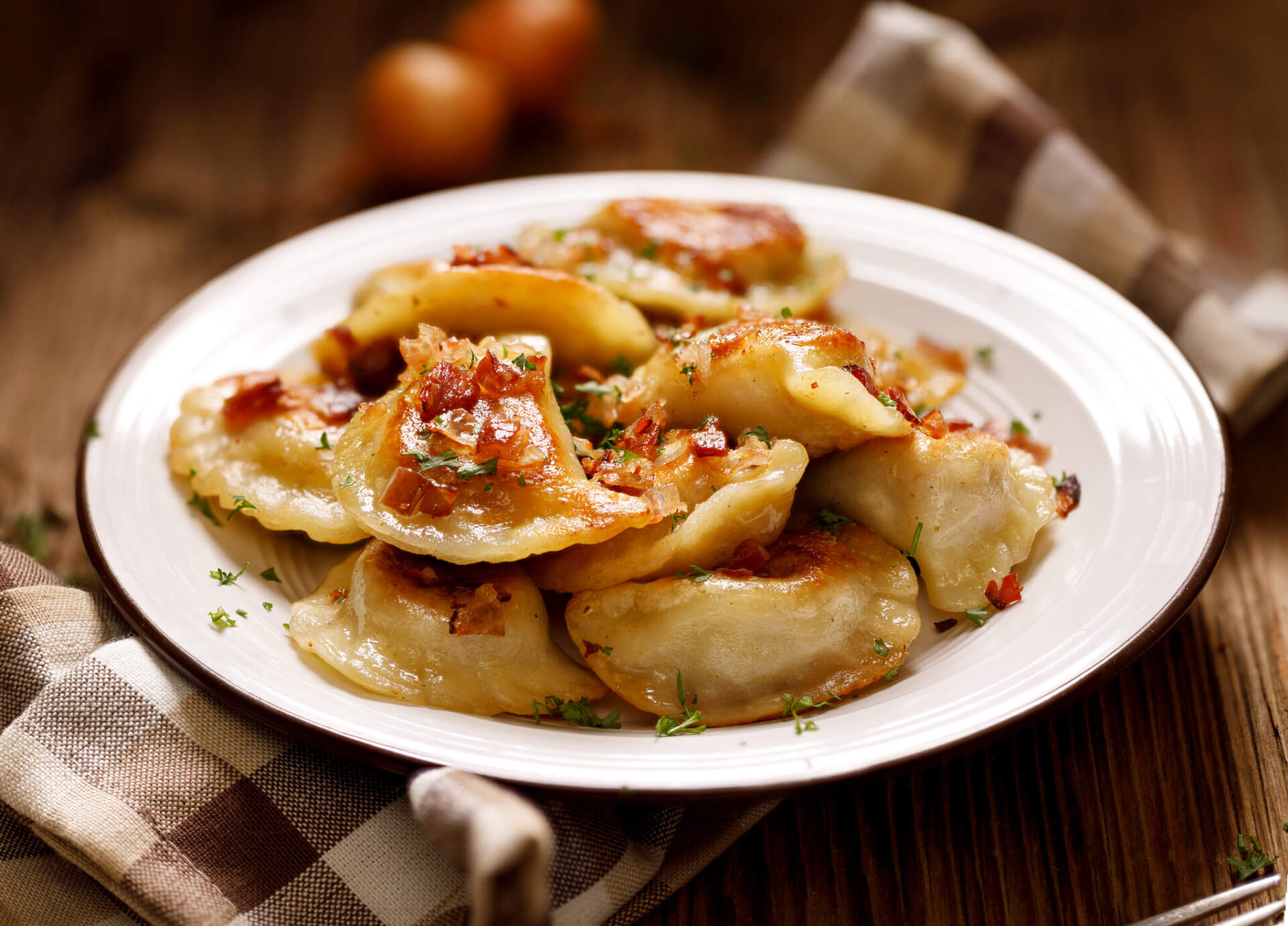 Plate of pierogies at Karczma near 1 Kent Boutique Condo